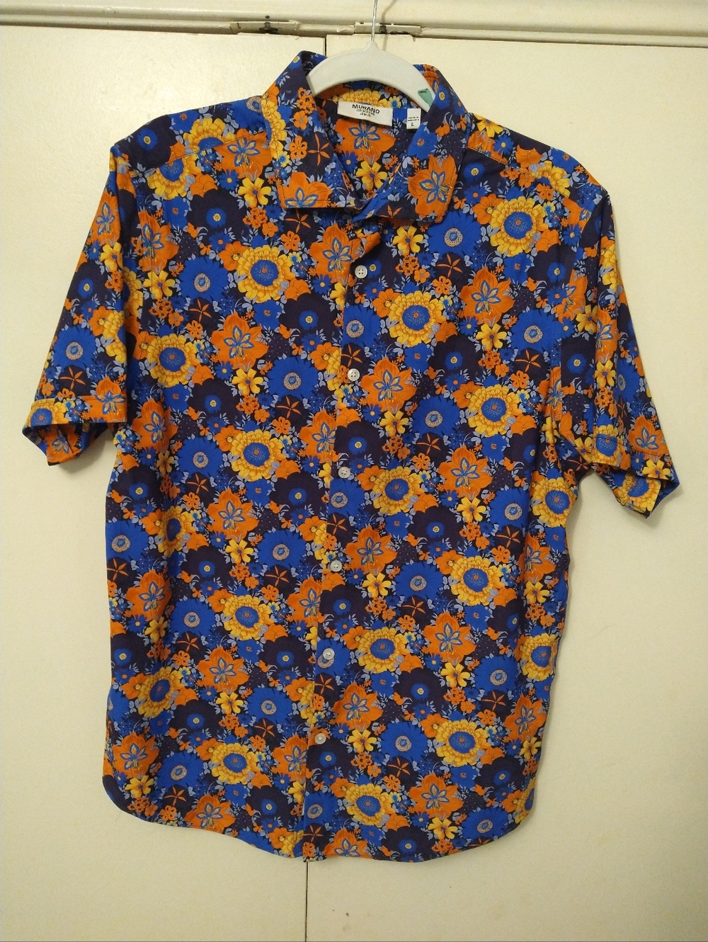 Murano Collezione Canclini Techno Slim Fit Floral Button Up Shirt Men's Sz Large